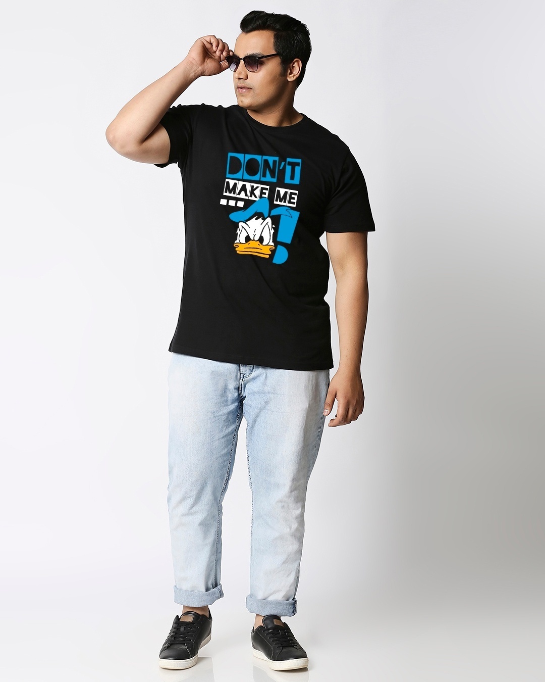 Shop Men's Black Furious Donald (DL) Graphic Printed Plus Size T-shirt-Design