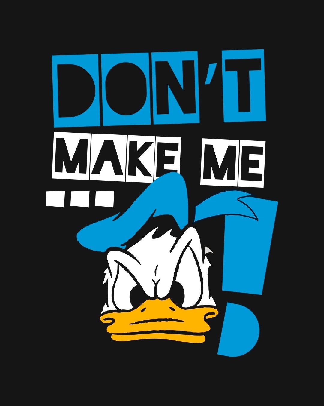 Shop Men's Black Furious Donald (DL) Graphic Printed Plus Size T-shirt-Full