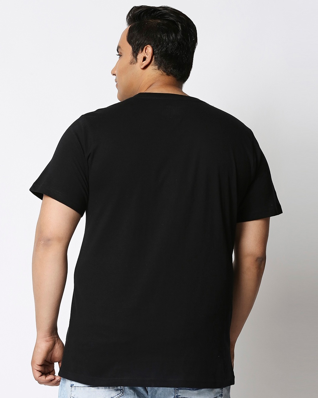 Shop Men's Black Goosebumps Graphic Printed Plus Size T-shirt-Back