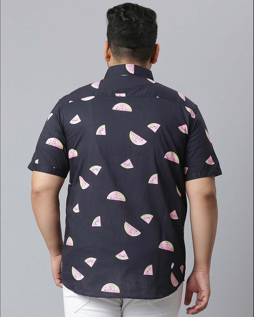 Shop Men's Black Graphic Design Stylish Casual Shirt-Back