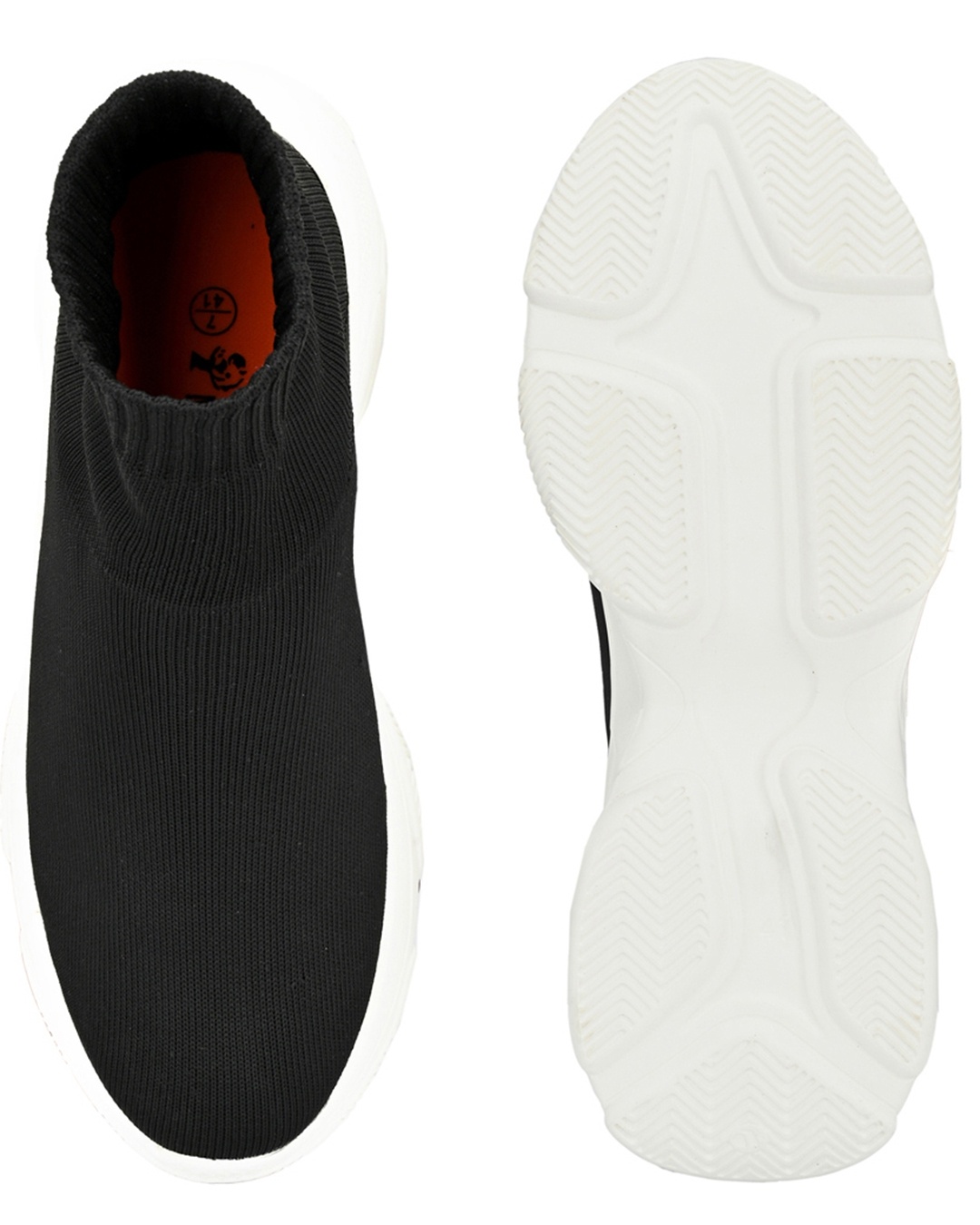 Buy Men's Black High Top SlipOn Sneakers Online in India at Bewakoof