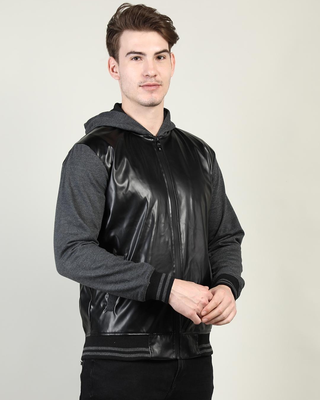 Buy Men's Black Hooded Jacket for Men Black Online at Bewakoof