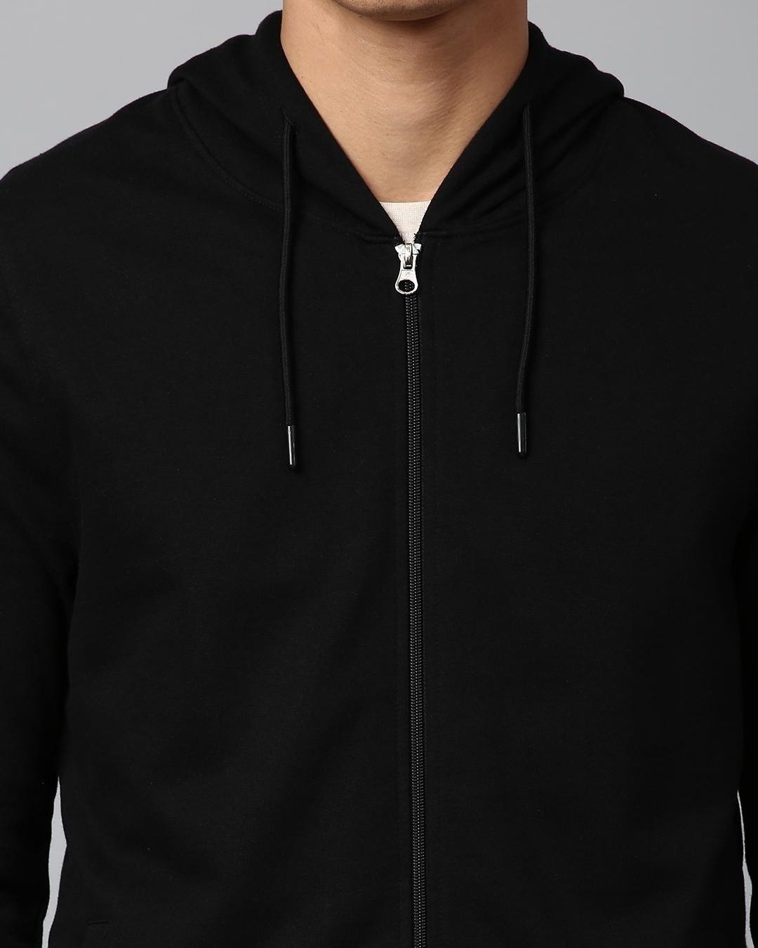 Buy Men's Black Hooded Sweatshirt for Men Black Online at Bewakoof