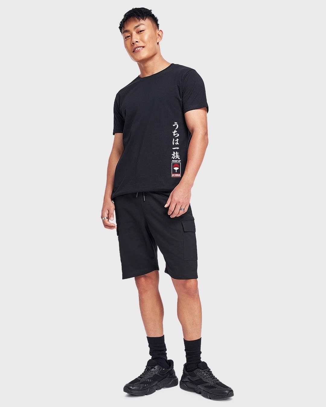Shop Men's Black Itachi Of The Sharingan Graphic Printed T-shirt-Full