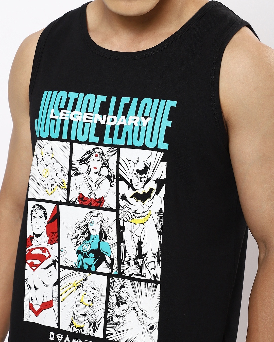 Shop Men's Black Justice League Graphic Print Vest