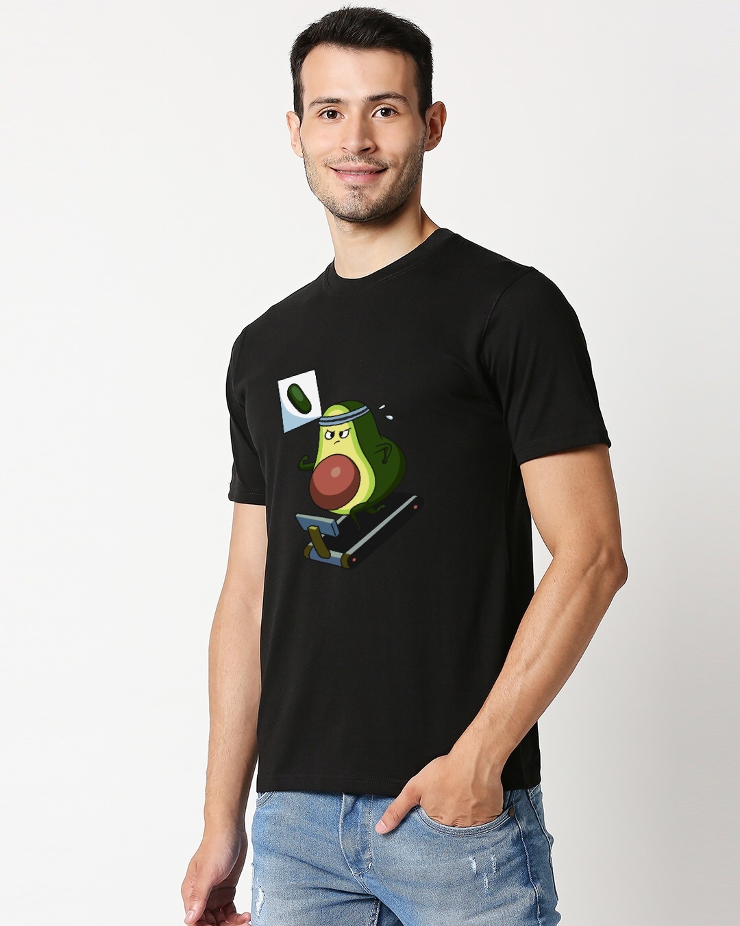 Shop Men's Black Lockdown Goals Cotton T-shirt-Full