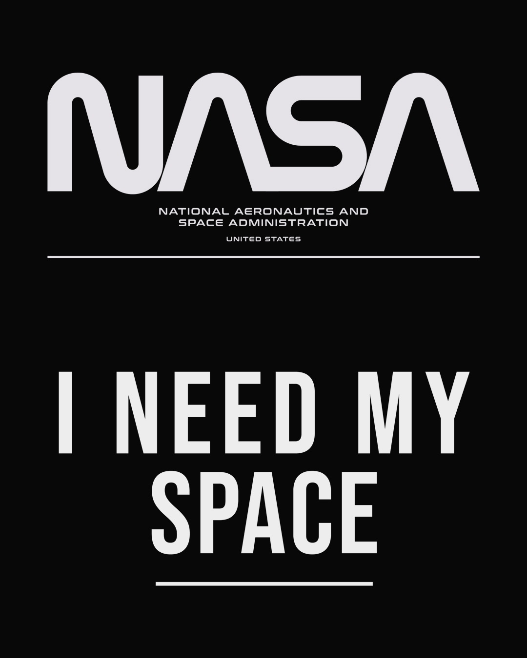 Shop Men's Black NASA Typography Hoodie T-shirt-Full