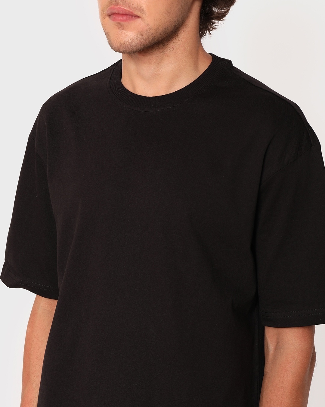 Buy Men's Black Oversized T-shirt for Men black Online at Bewakoof