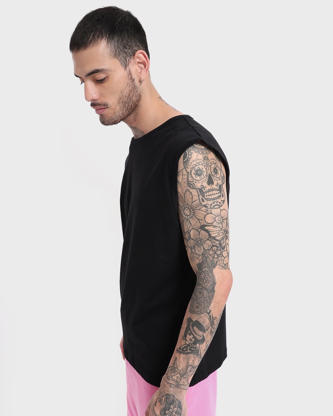 Buy Men's Black Oversized Vest Online at Bewakoof