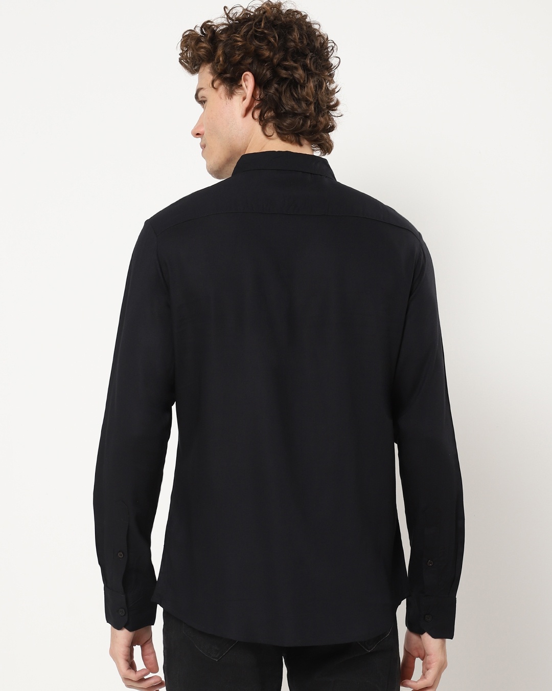 Shop Men's Black Placket Print Shirt-Full