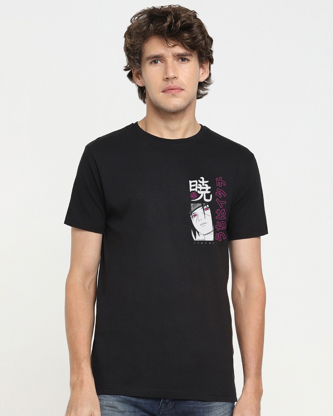 Shop Men's Black Pride Of the Uchiha Itachi Graphic Printed T-shirt-Back