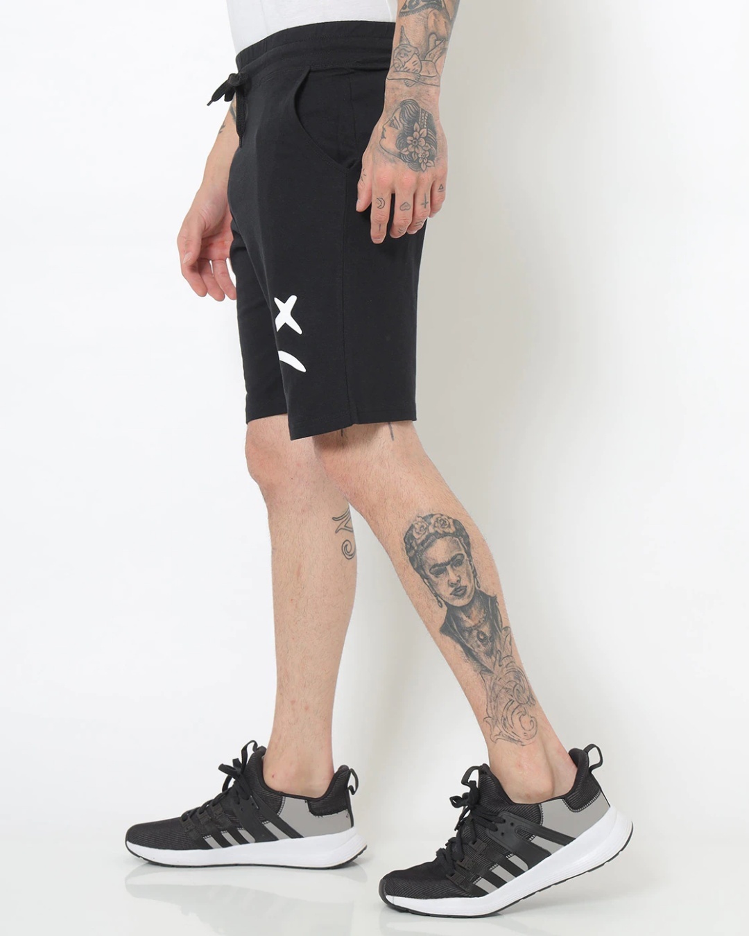 Buy Men's Black Printed Shorts for Men Black Online at Bewakoof