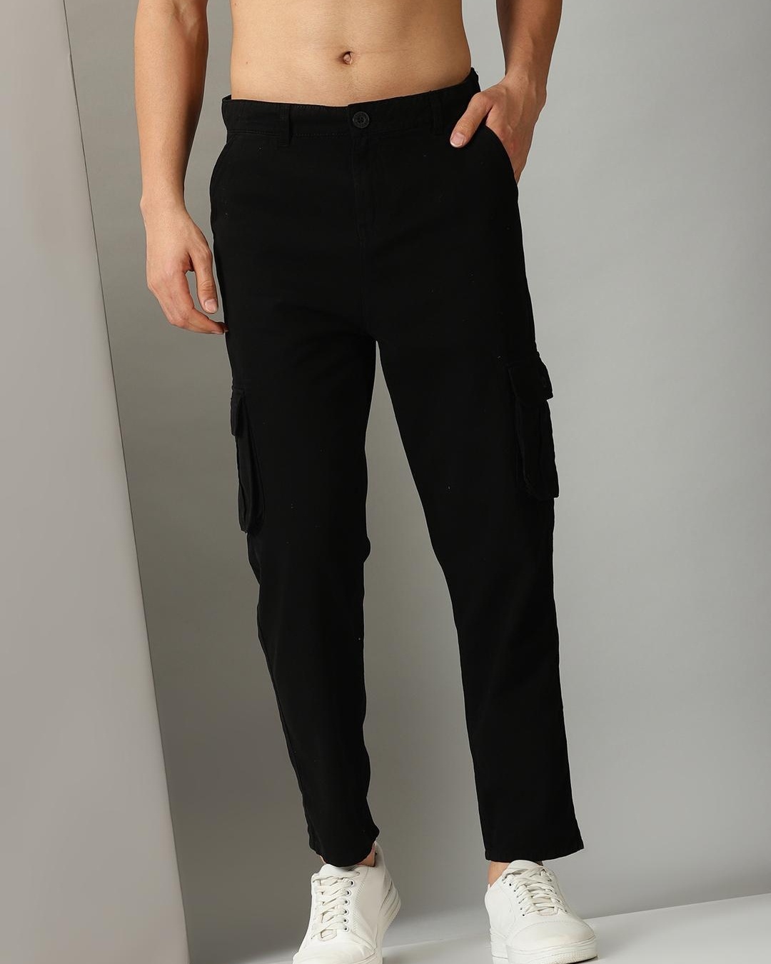 Men Cargo Pants Black Ribbons Block Multi-Pocket Harem Joggers Sweatpant  Hip Hop Casual Male Trousers - Walmart.com