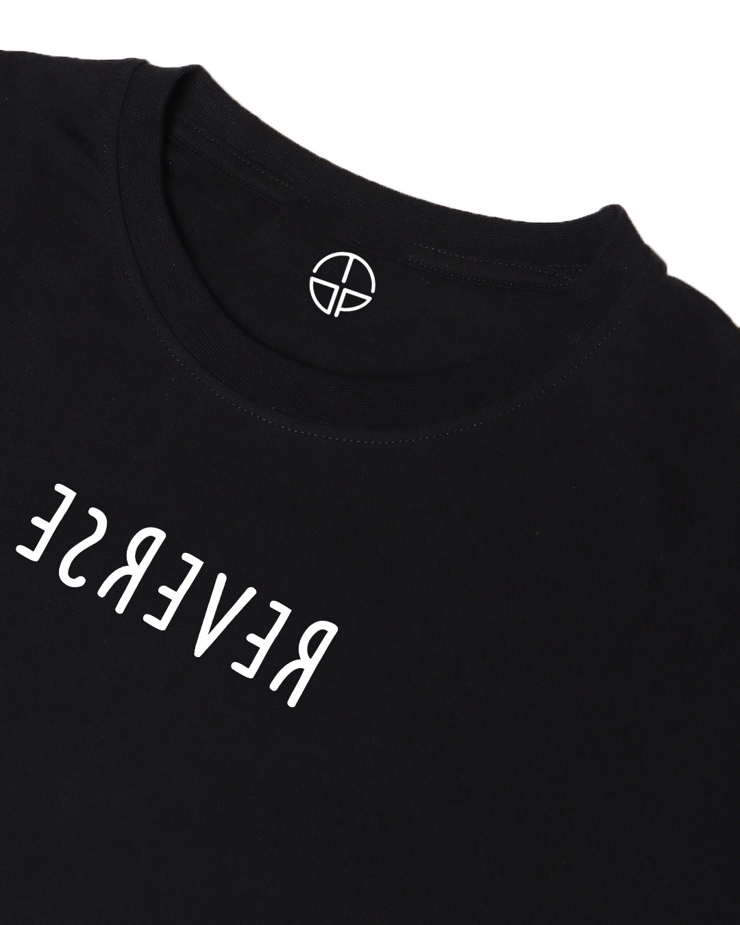 Shop Men's Black Reverse Typography Oversized T-shirt-Design