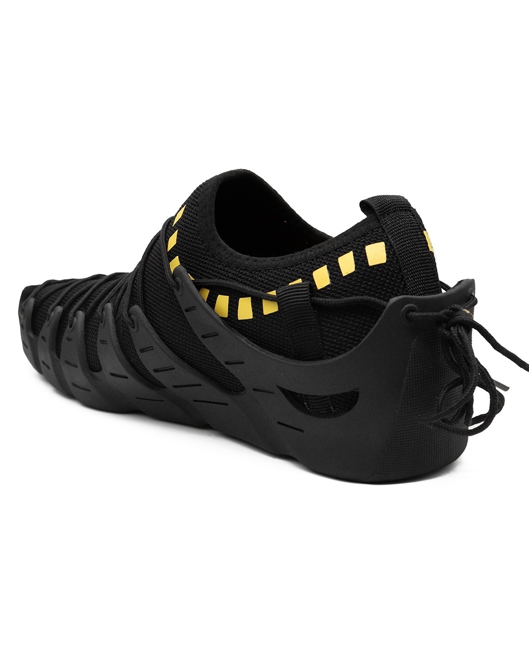 Shop Men's Black Self Design Casual Shoes-Back