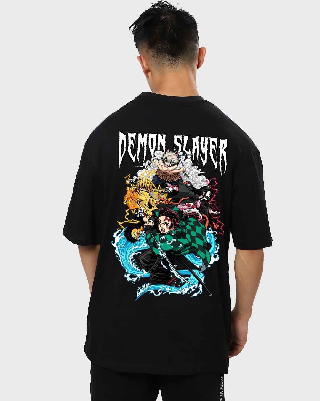 Buy Men's Black Slayer Squad Graphic Printed Oversized T-shirt Online ...