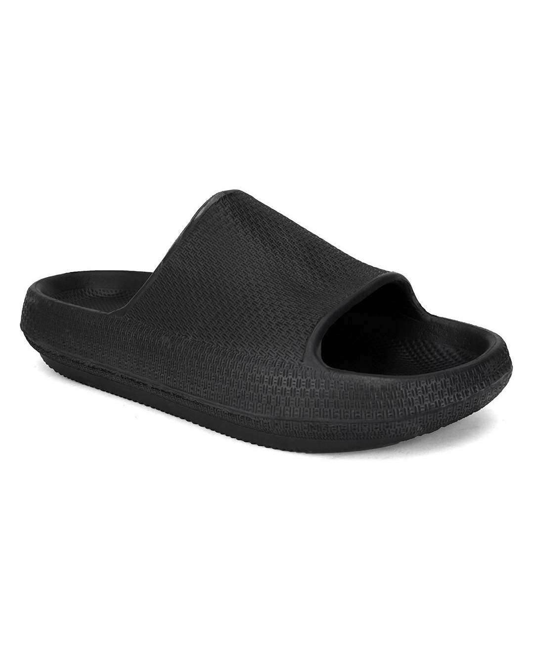 Buy Men's Black Sliders Online in India at Bewakoof