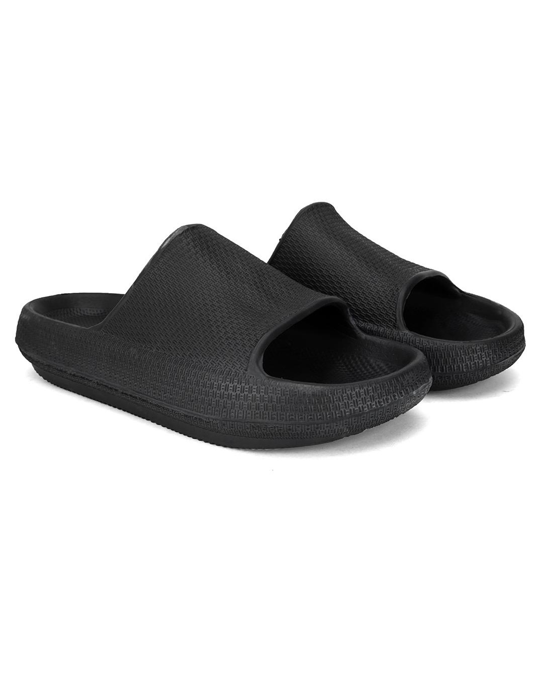 Buy Men's Black Sliders Online in India at Bewakoof