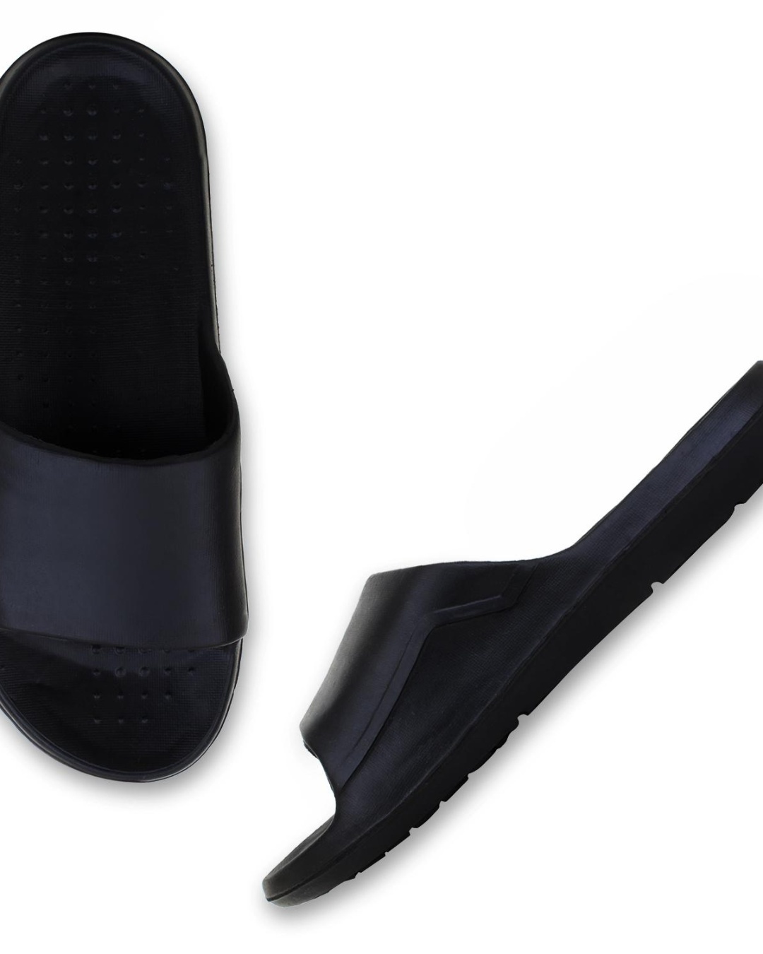 mens black sliders