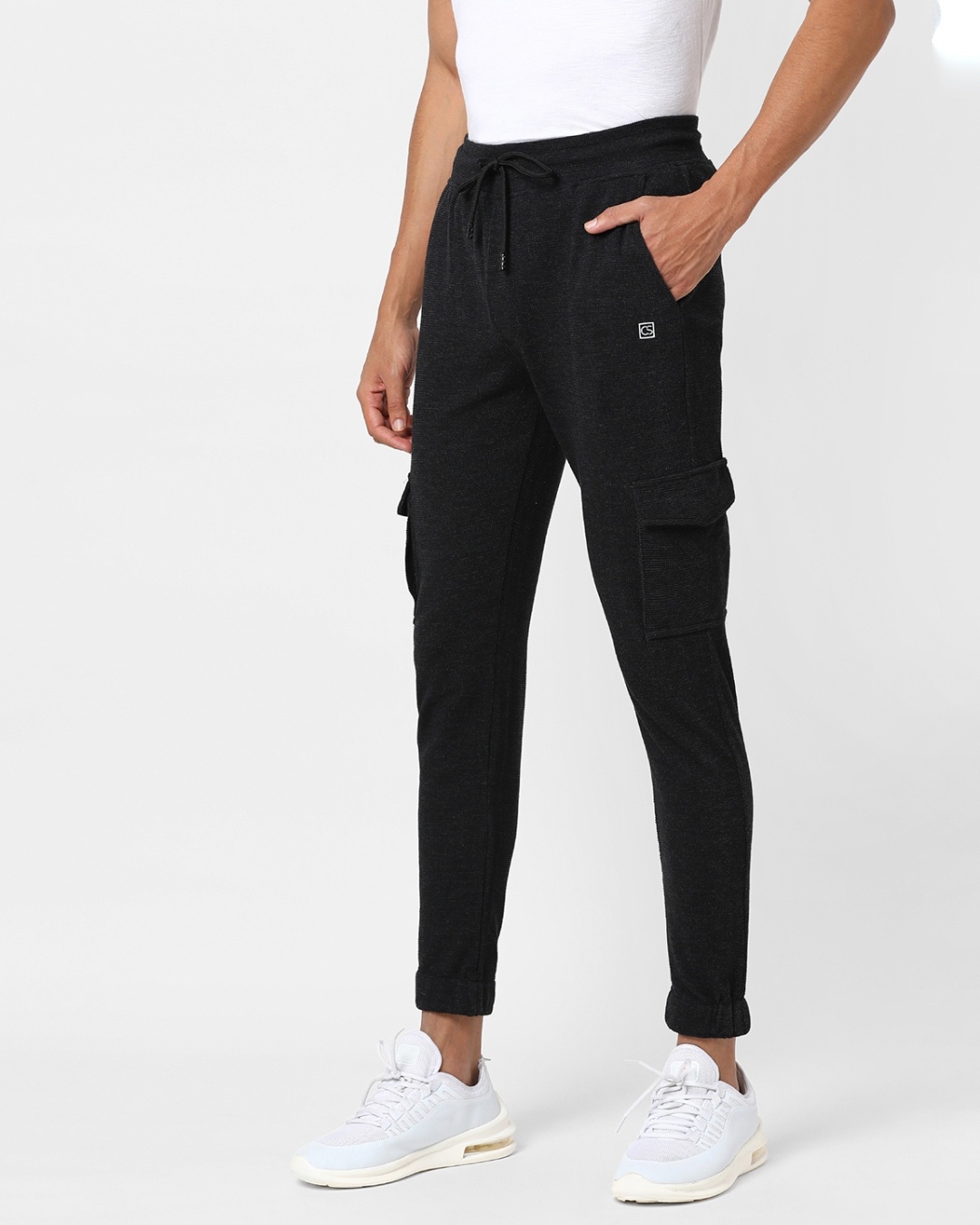 Buy Men's Black Slim Fit Cotton Joggers for Men Black Online at Bewakoof
