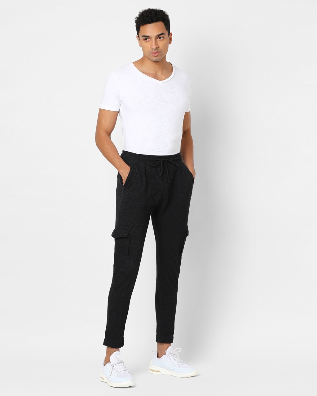 Buy Men's Black Slim Fit Cotton Joggers for Men Black Online at Bewakoof