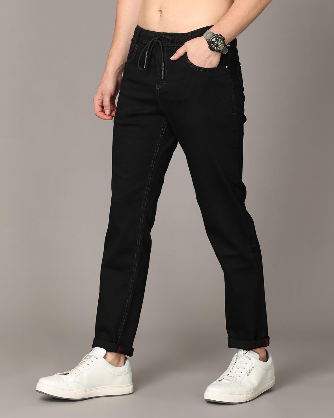 Buy Men's Black Slim Fit Jeans for Men Black Online at Bewakoof