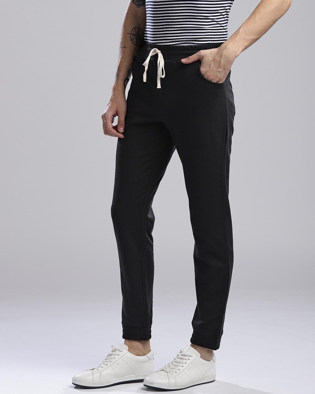 Buy Men's Black Slim Fit Joggers for Men Black Online at Bewakoof