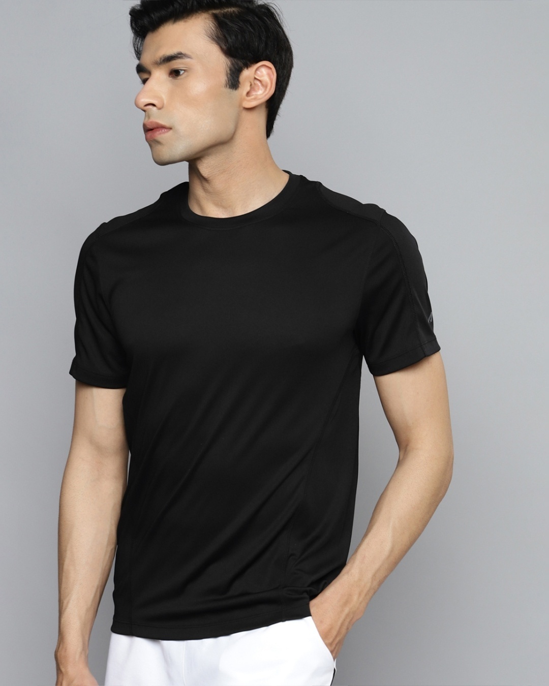 Buy Men's Black Slim Fit T-shirt for Men Black Online at Bewakoof