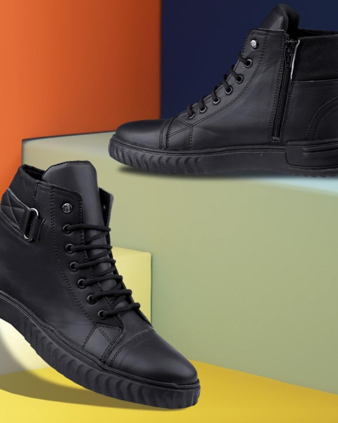 Buy Men's Black Sneakers Online in India at Bewakoof