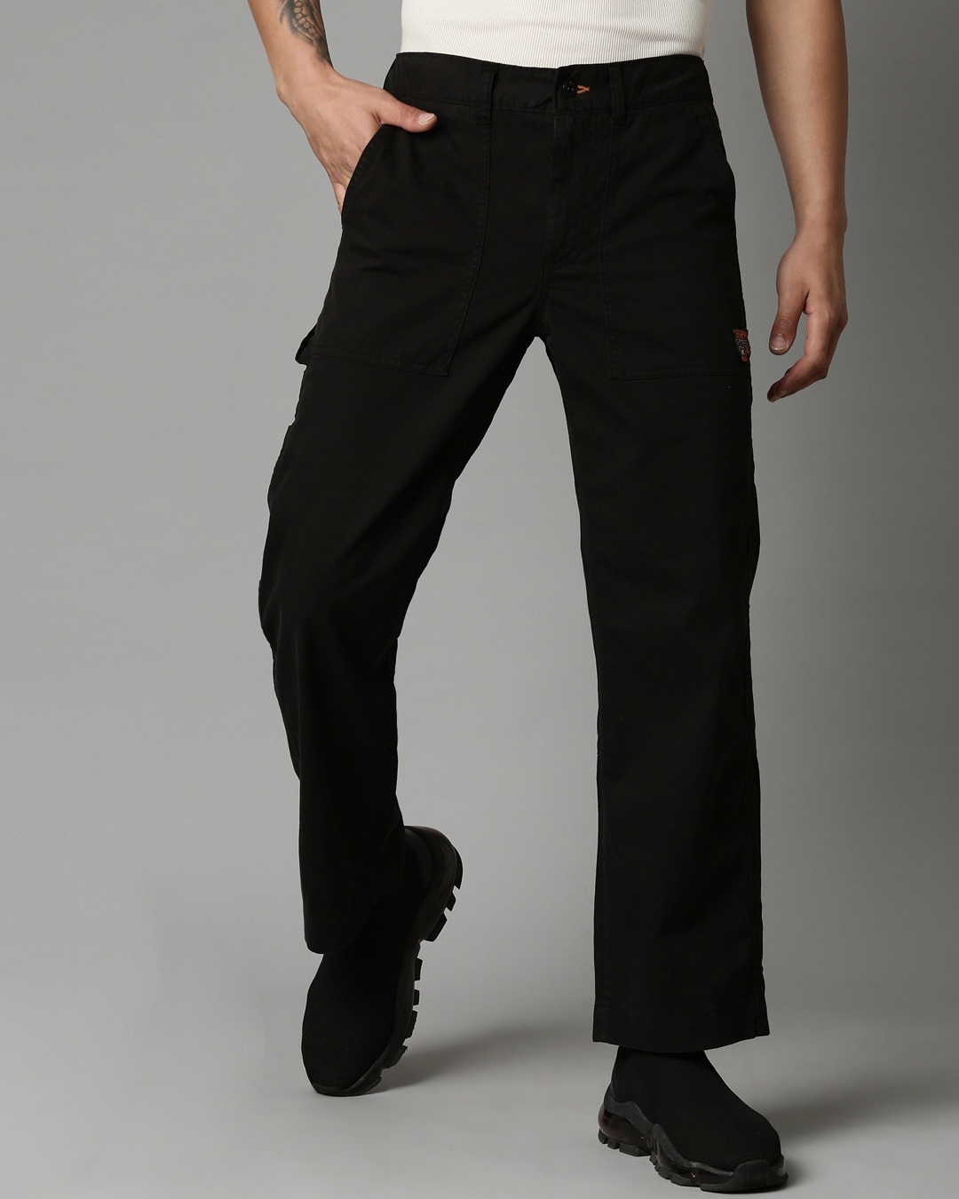 Black Carpenter Cargo Pants, Buy Men Trousers