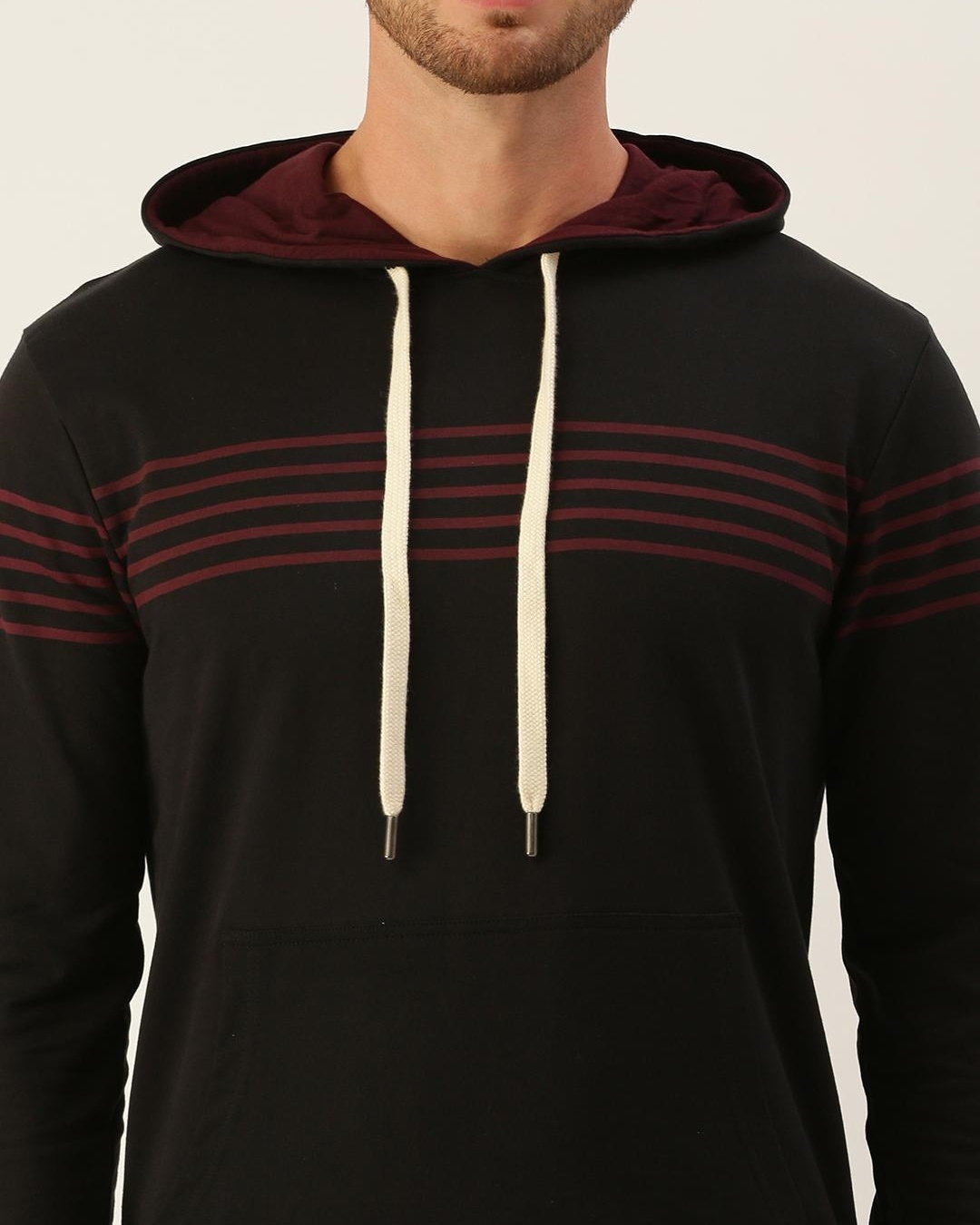 Black striped hoodie Outlet