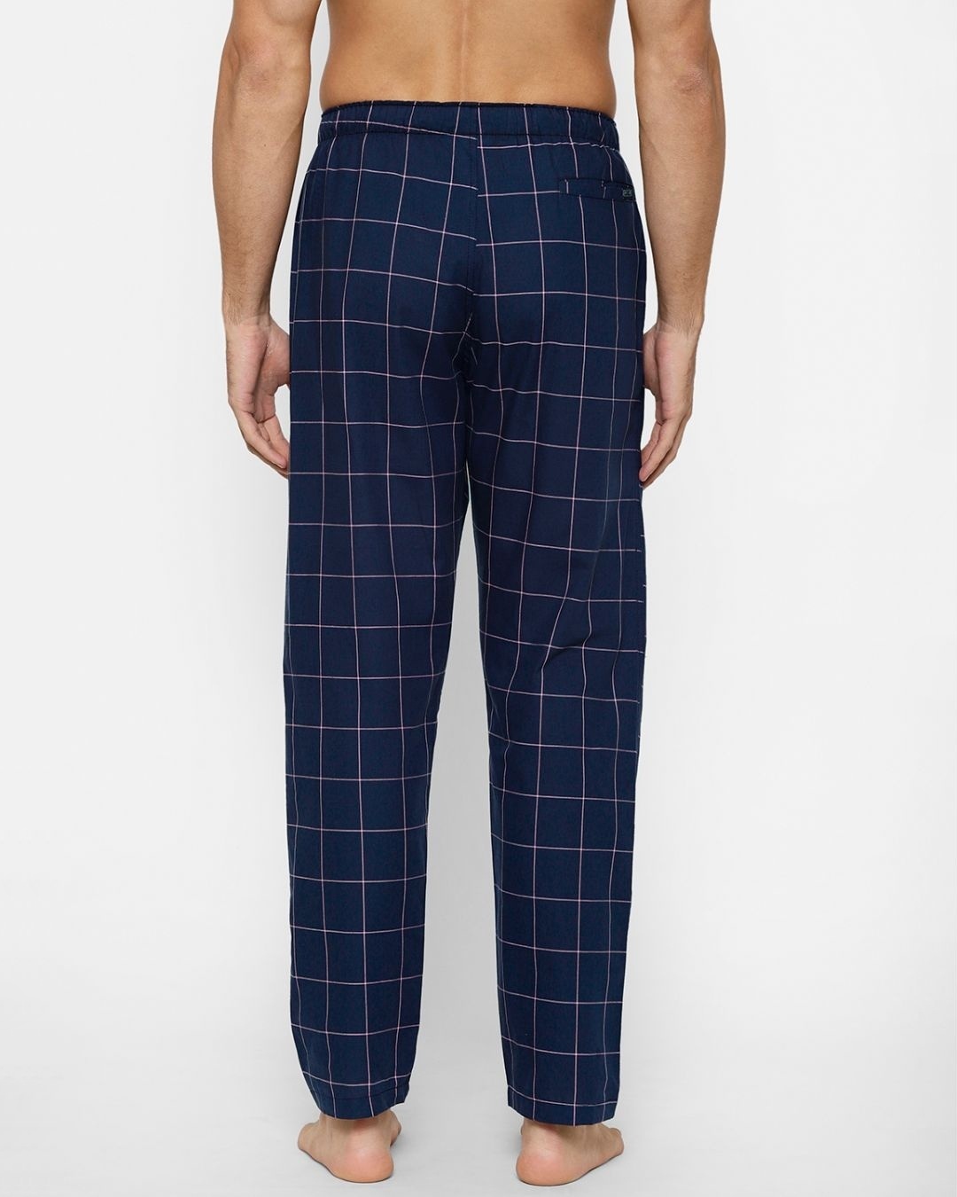 Shop Men's Black Super Combed Cotton Checkered Pyjama (Pack of 2)-Full