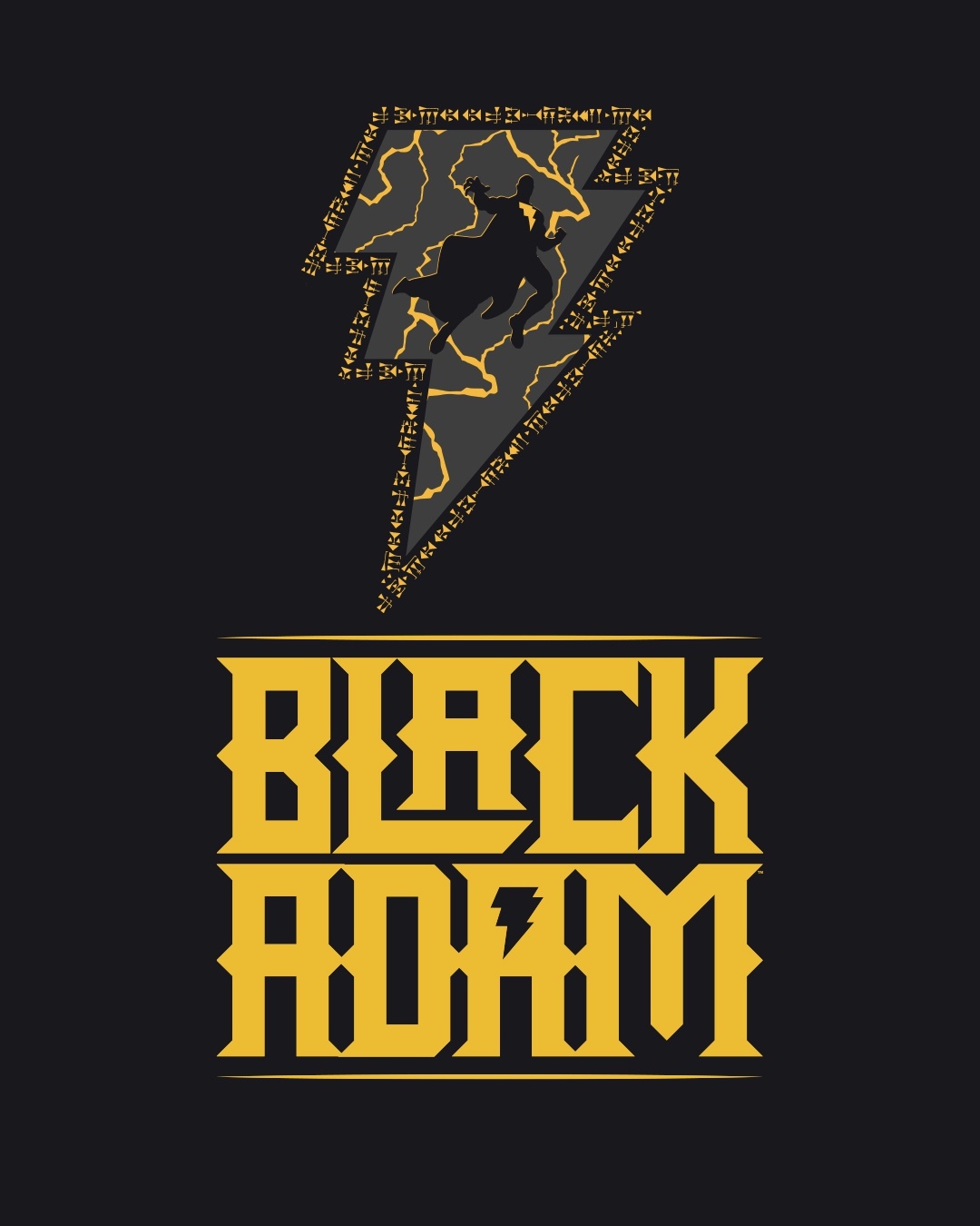 Shop Men's Black The Black Adam Graphic Printed Hooded Sweatshirt