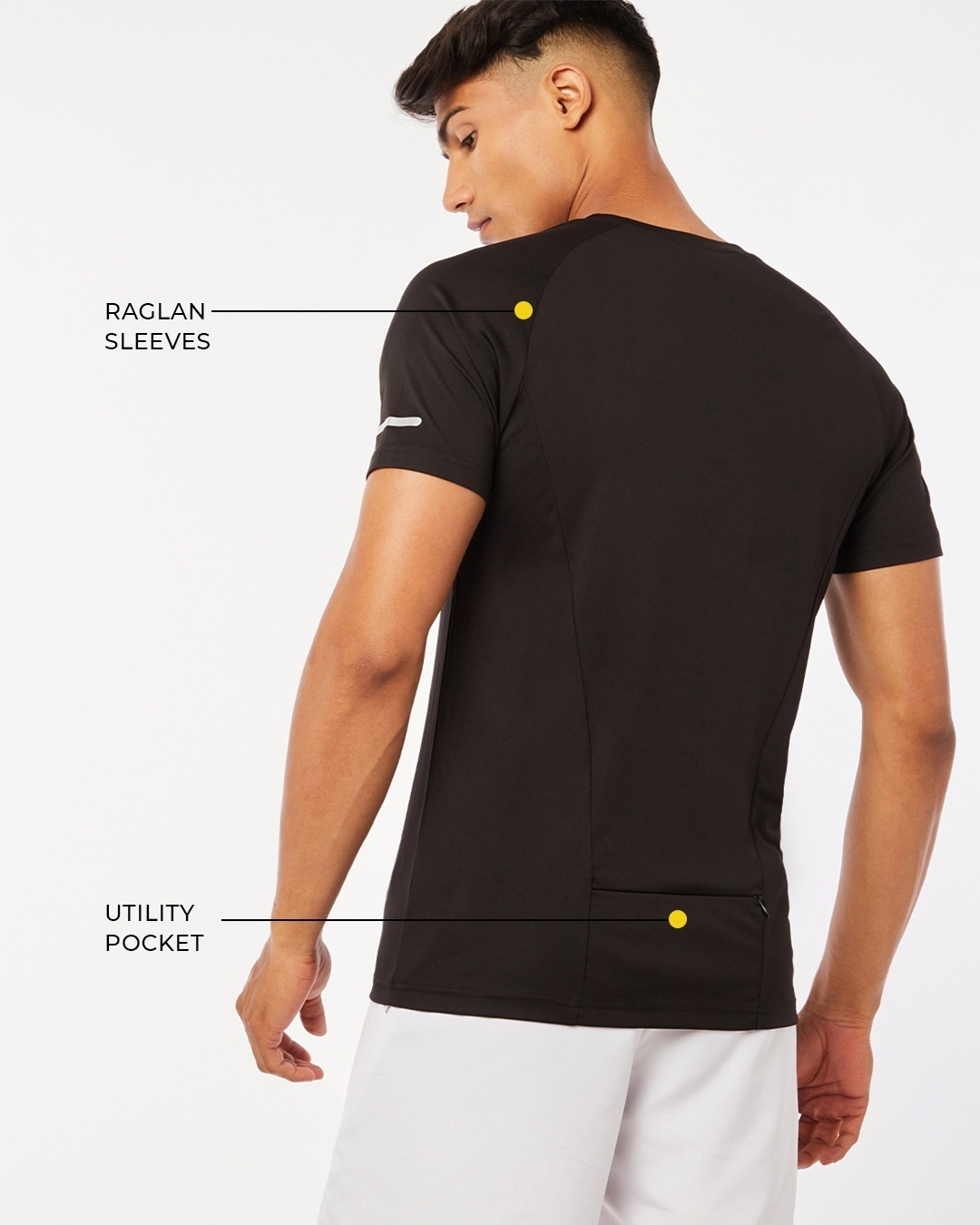 Shop Men's Black Training Utility T-shirt-Design