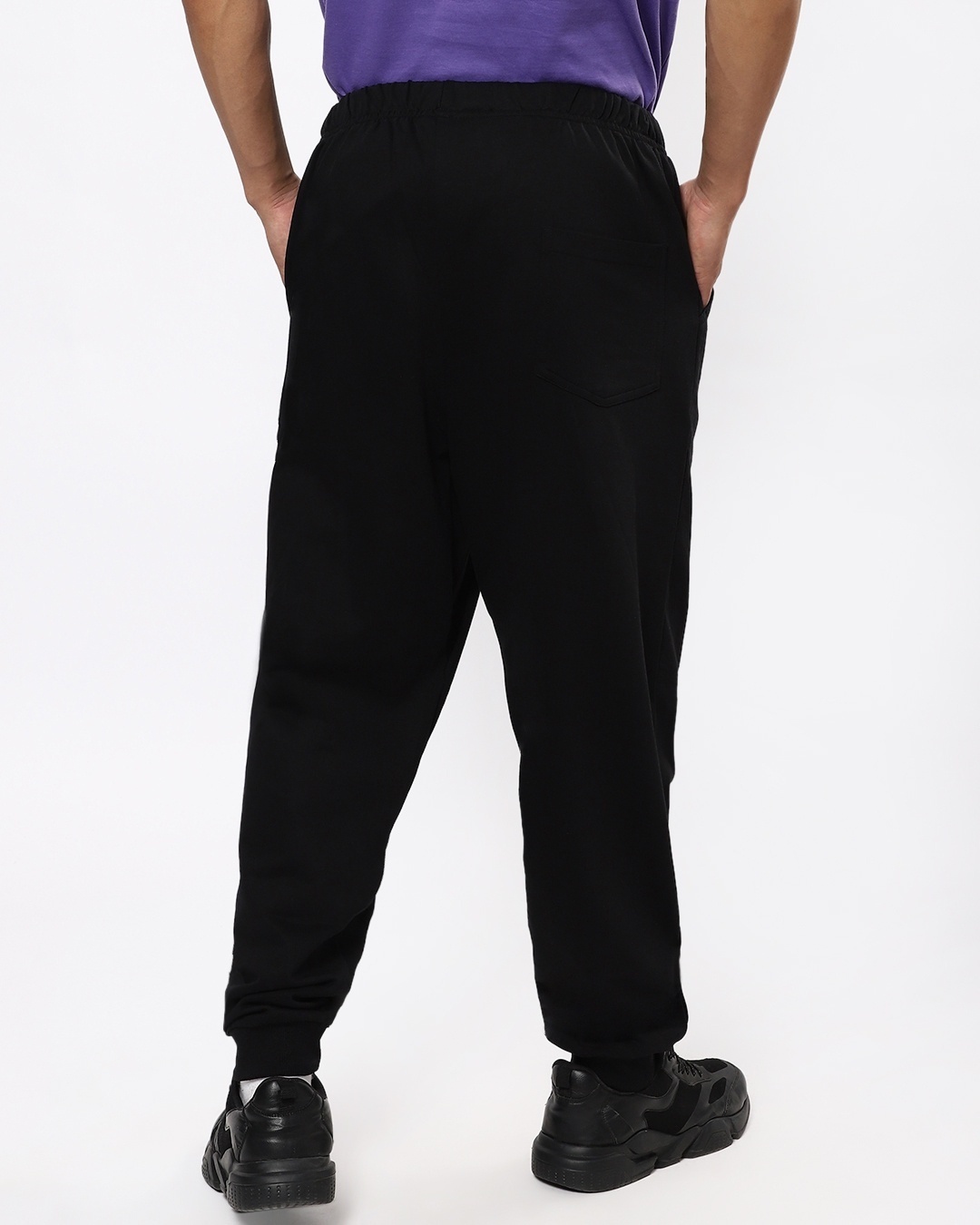 Shop Men's Black Wakanda Forever Typography Relaxed Fit Joggers-Design