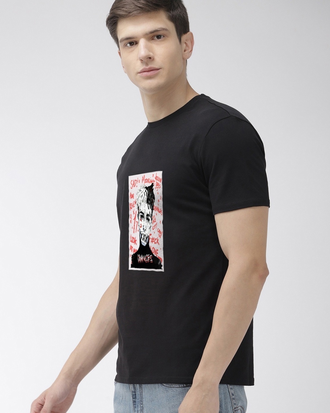Shop Men's Black XXX Changes Graphic Printed Cotton T-shirt-Back