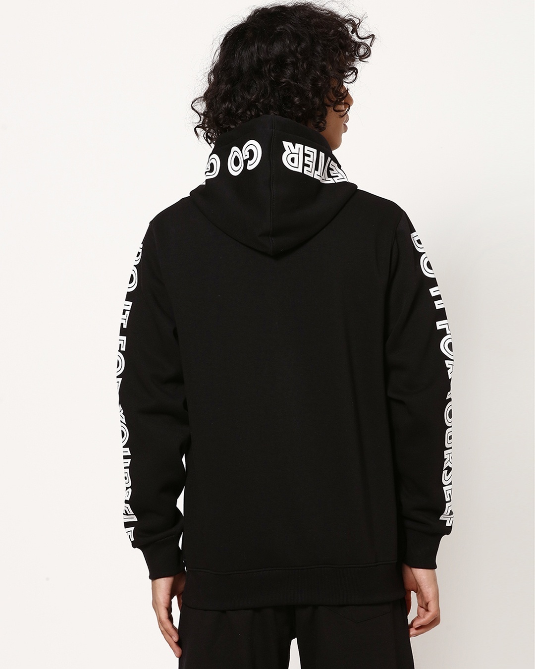 Buy Men's Black Zipper Hoodies for Men black Online at Bewakoof