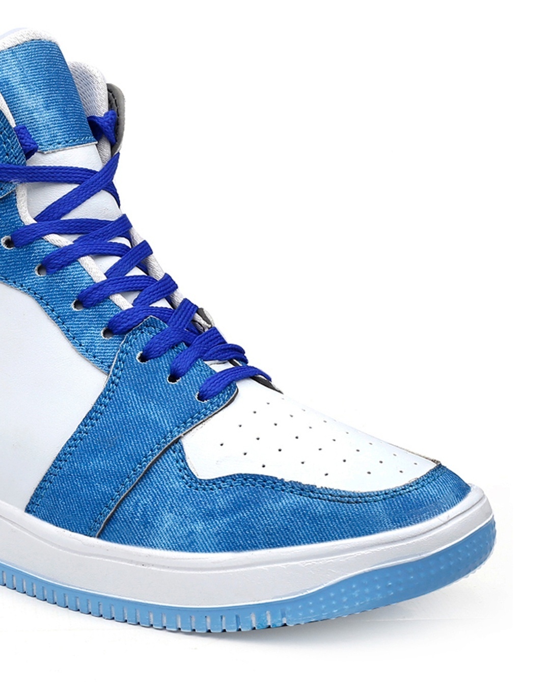 Shop Men's Blue and White Color Block Sneakers
