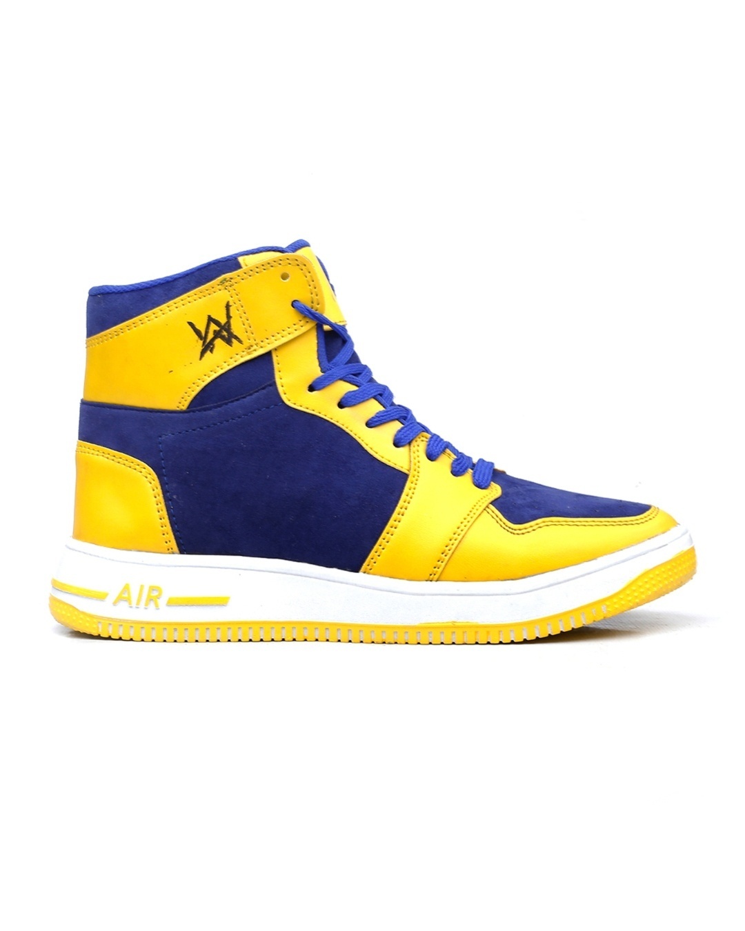 Shop Men's Blue and Yellow Color Block Sneakers-Design