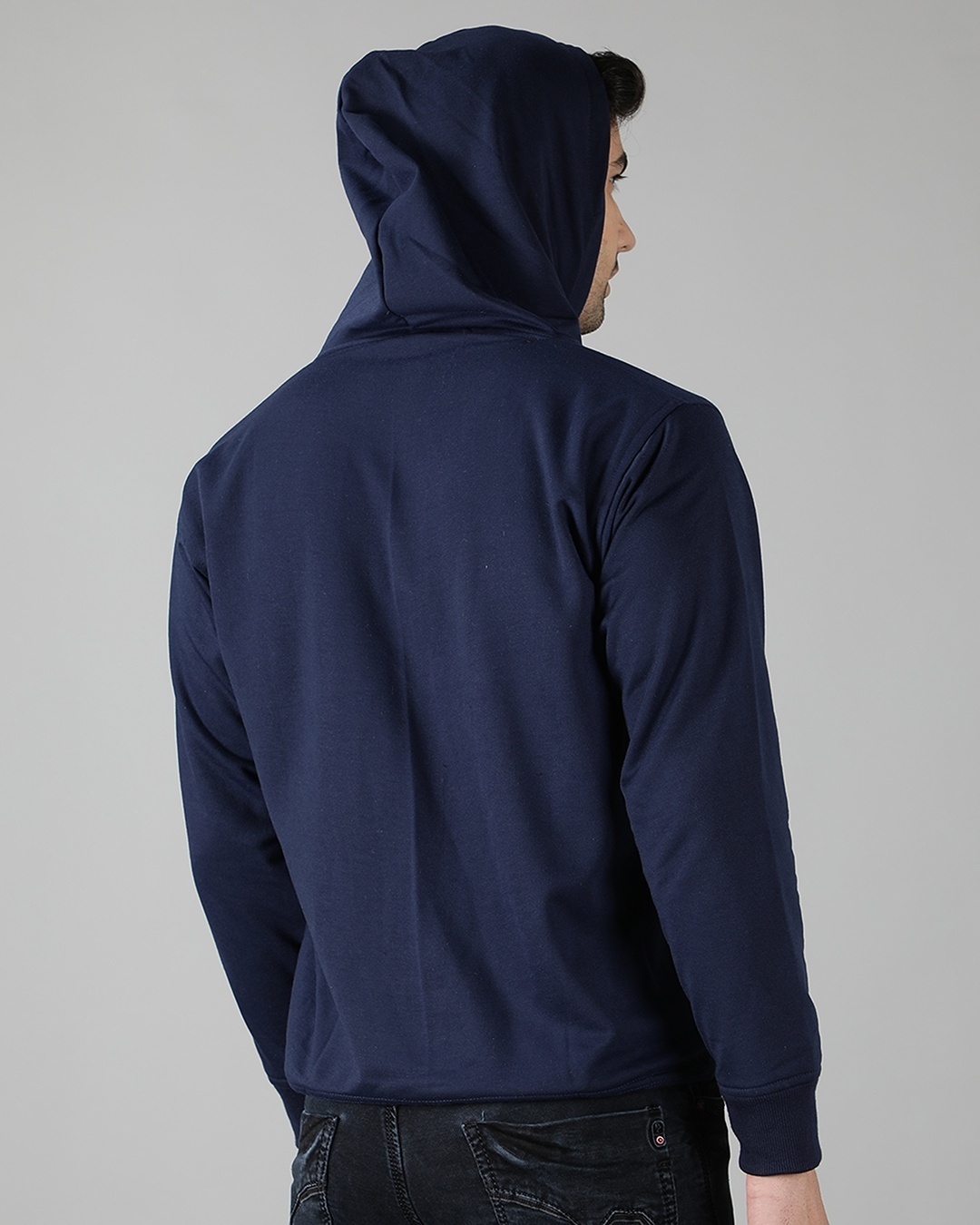 Shop Men's Blue Basic Hoodie Sweatshirt-Design