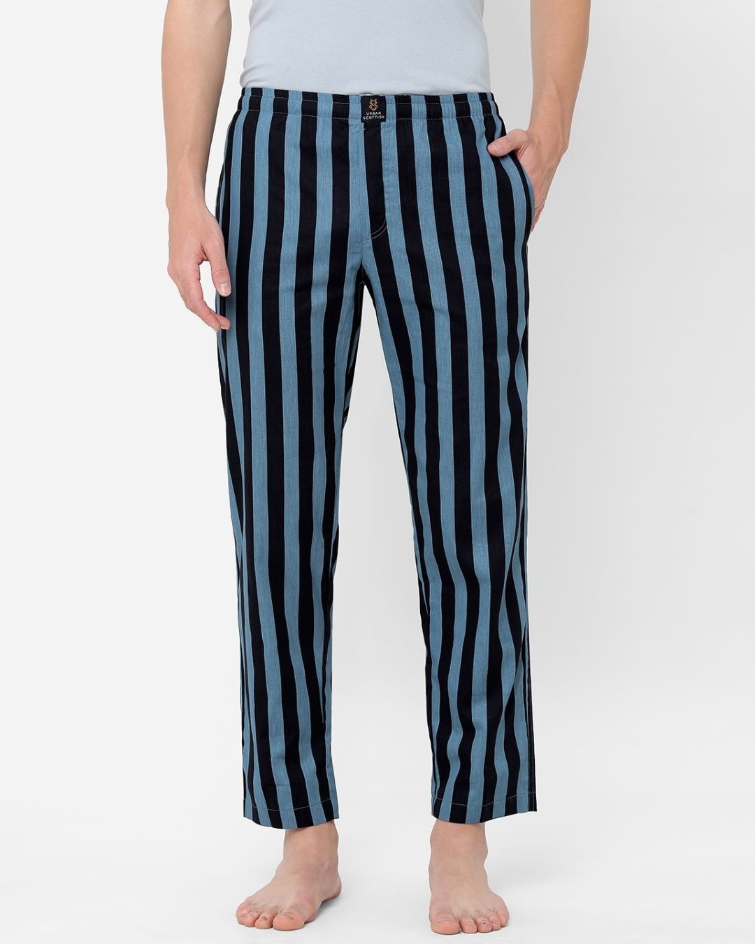 Buy Navy Blue White Stripe Men Pant Cotton Handloom for Best Price,  Reviews, Free Shipping