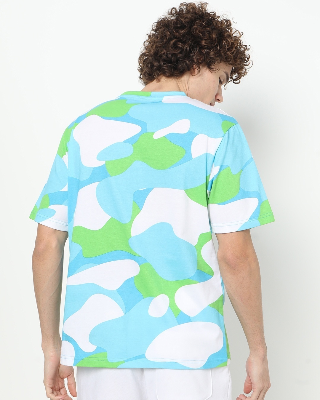 Shop Men's Blue Camo Oversized T-shirt-Design