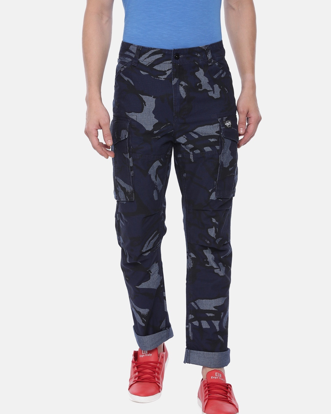 Sapper Cargos  Buy Sapper Mens Cotton Navy Blue RegularFit Printed Cargo  Pant Online  Nykaa Fashion