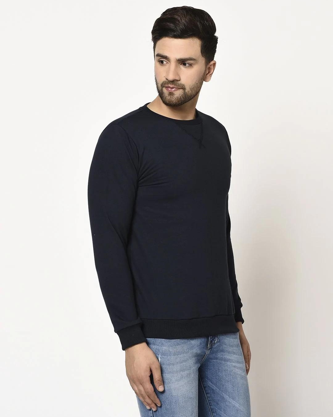 Shop Men's Blue Casual Sweatshirt-Back