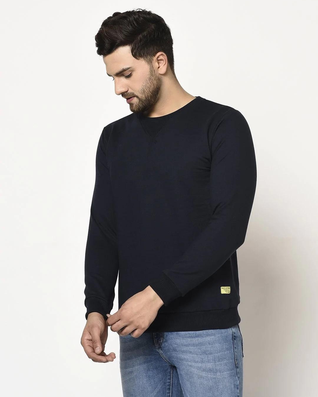 Shop Men's Blue Casual Sweatshirt-Design