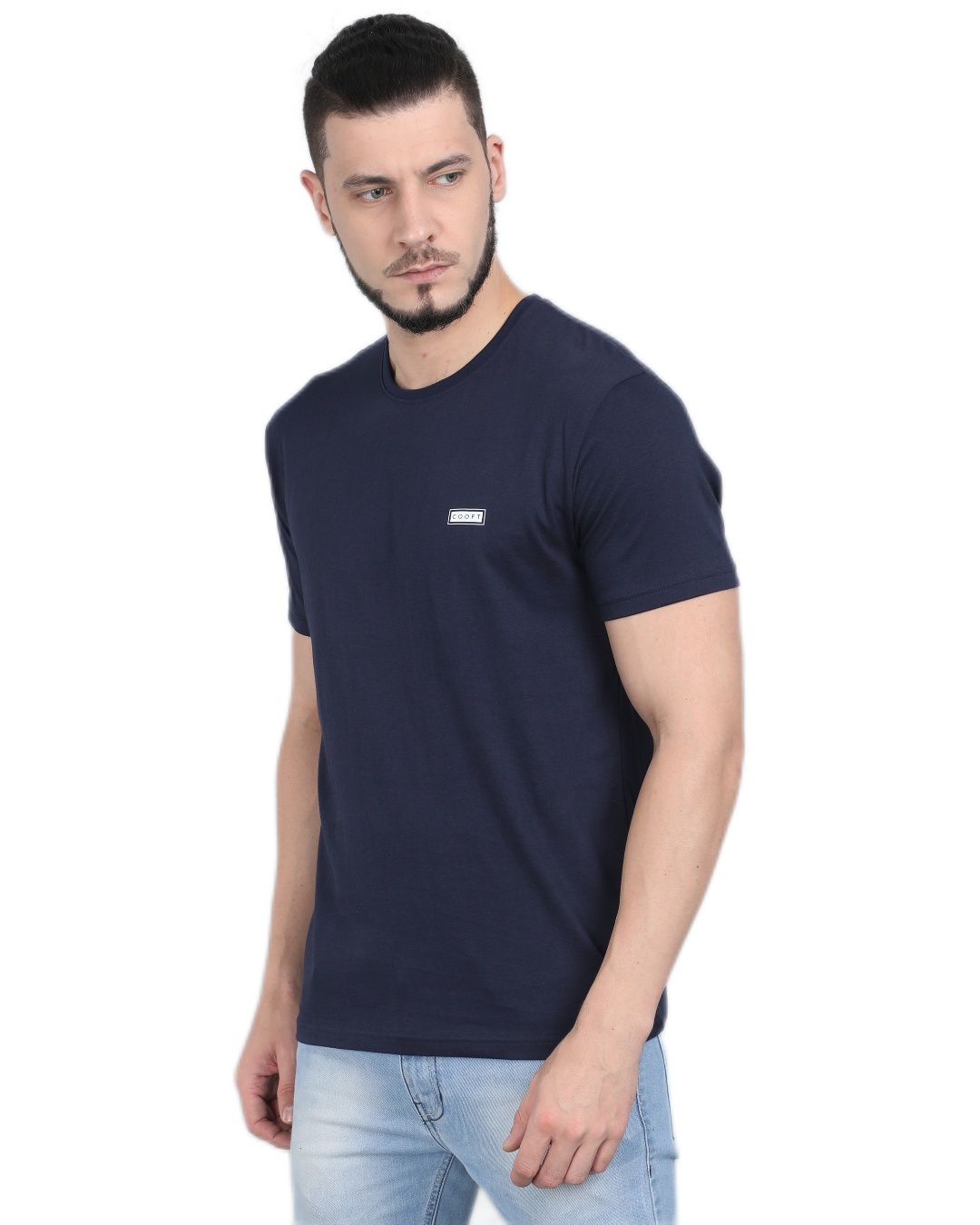 Shop Men's Blue Casual T-shirt-Back