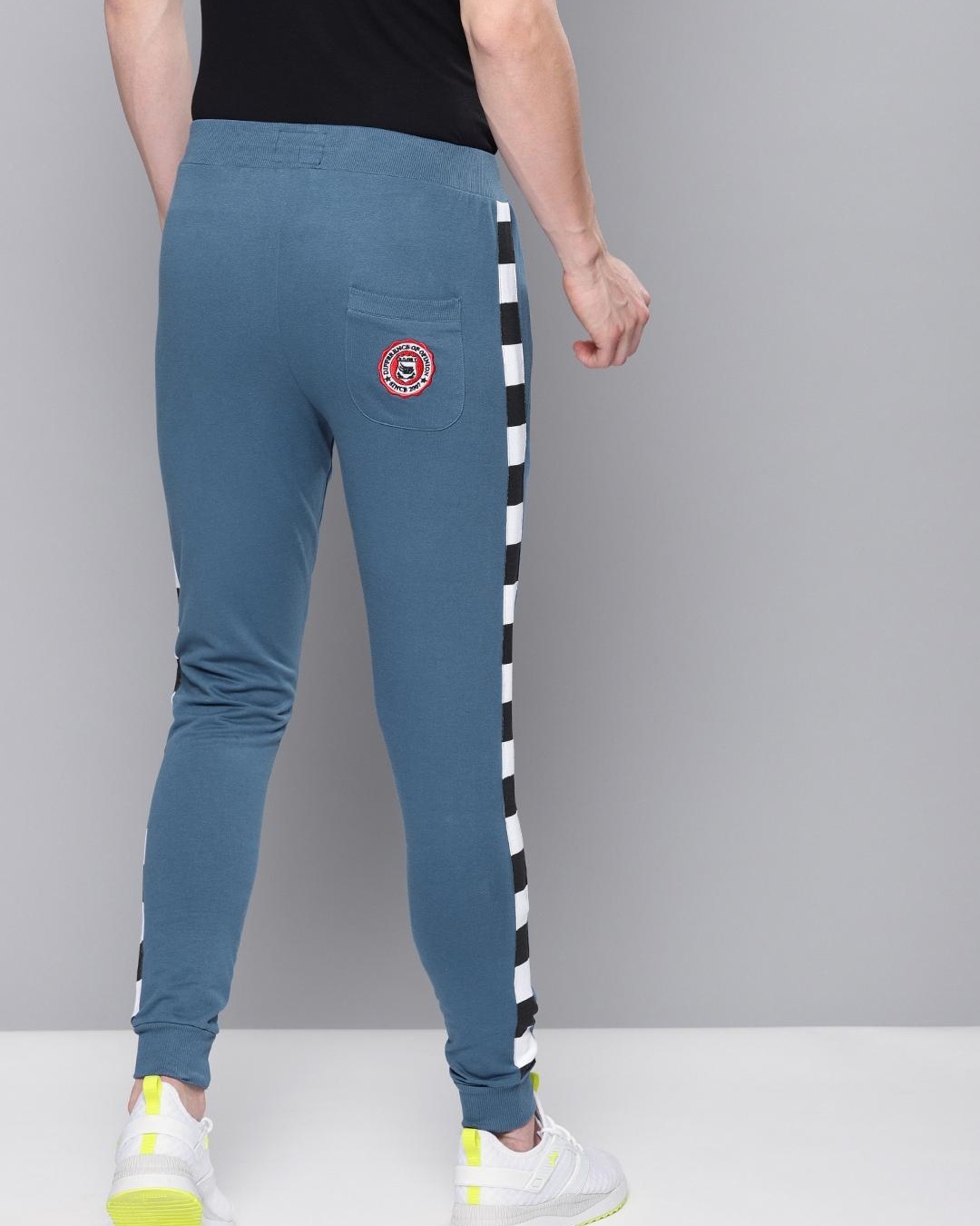 skinny checked joggers