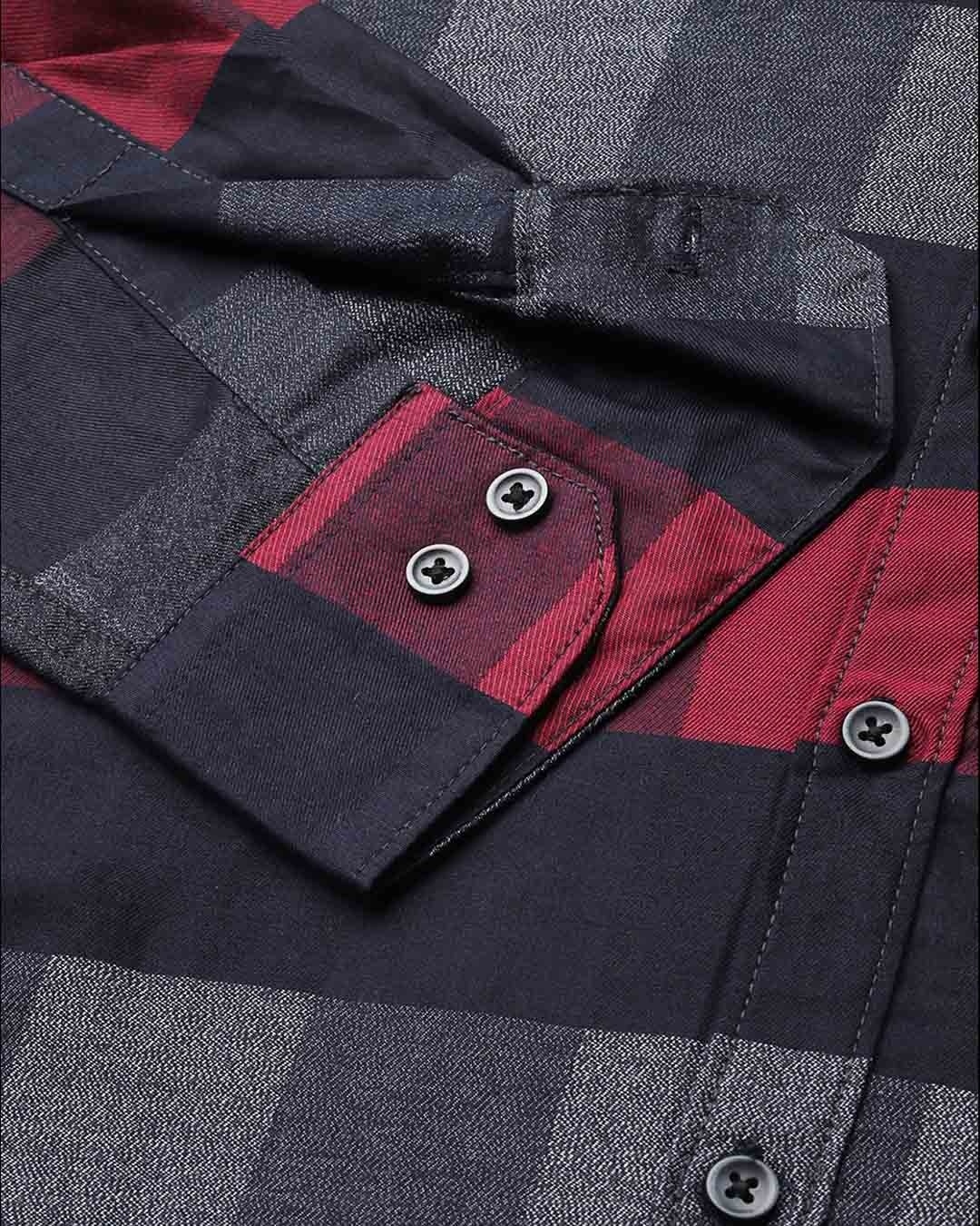 Shop Men's Blue Checks Stylish Full Sleeve Casual Shirt