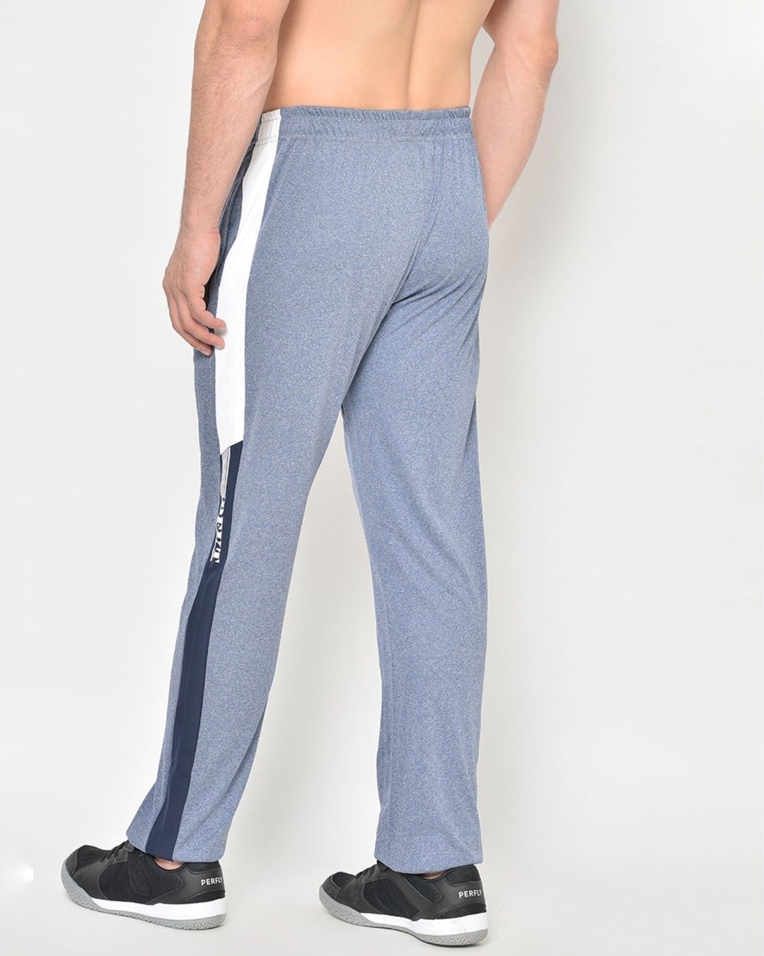 Shop Men's Blue Color Block Track Pants-Design