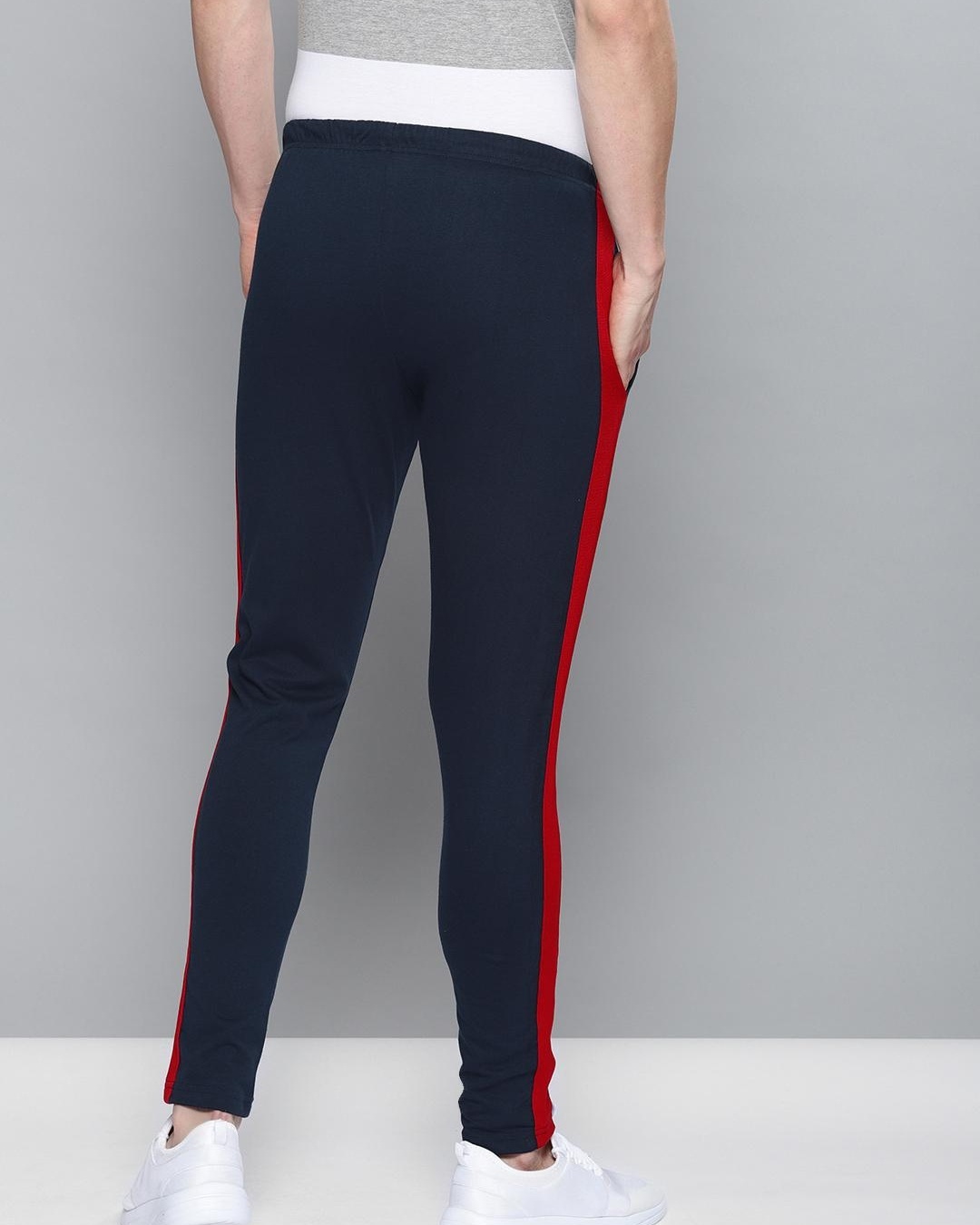 color block track pants mens